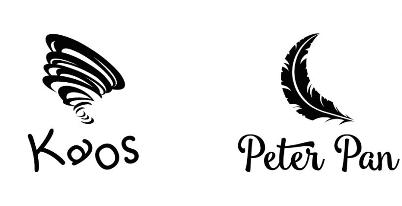 Schriftbildmarke Kaos und Peter Pan